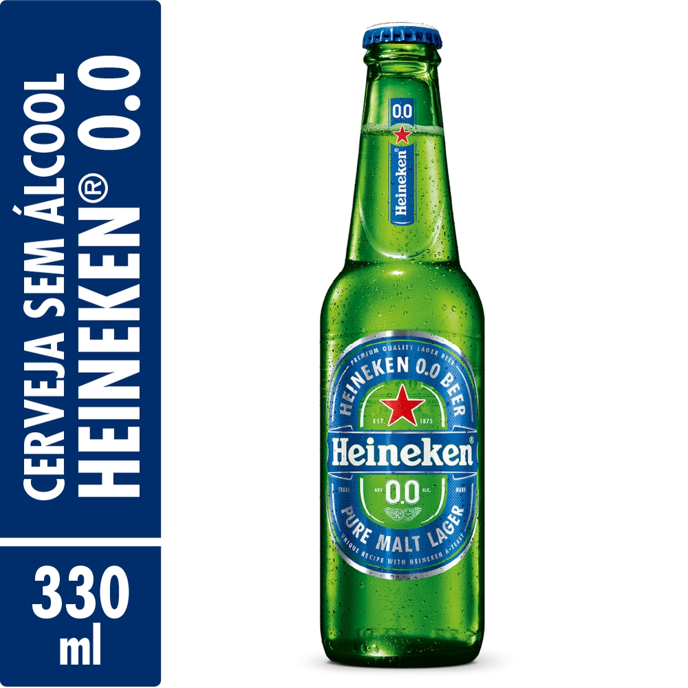 Cerveja 0,0% álcool Heineken long neck 330ml - Sonda Supermercado