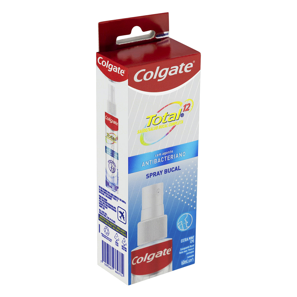 Enxaguante Bucal Antibacteriano Spray Zero Álcool Extra Mint Colgate ...