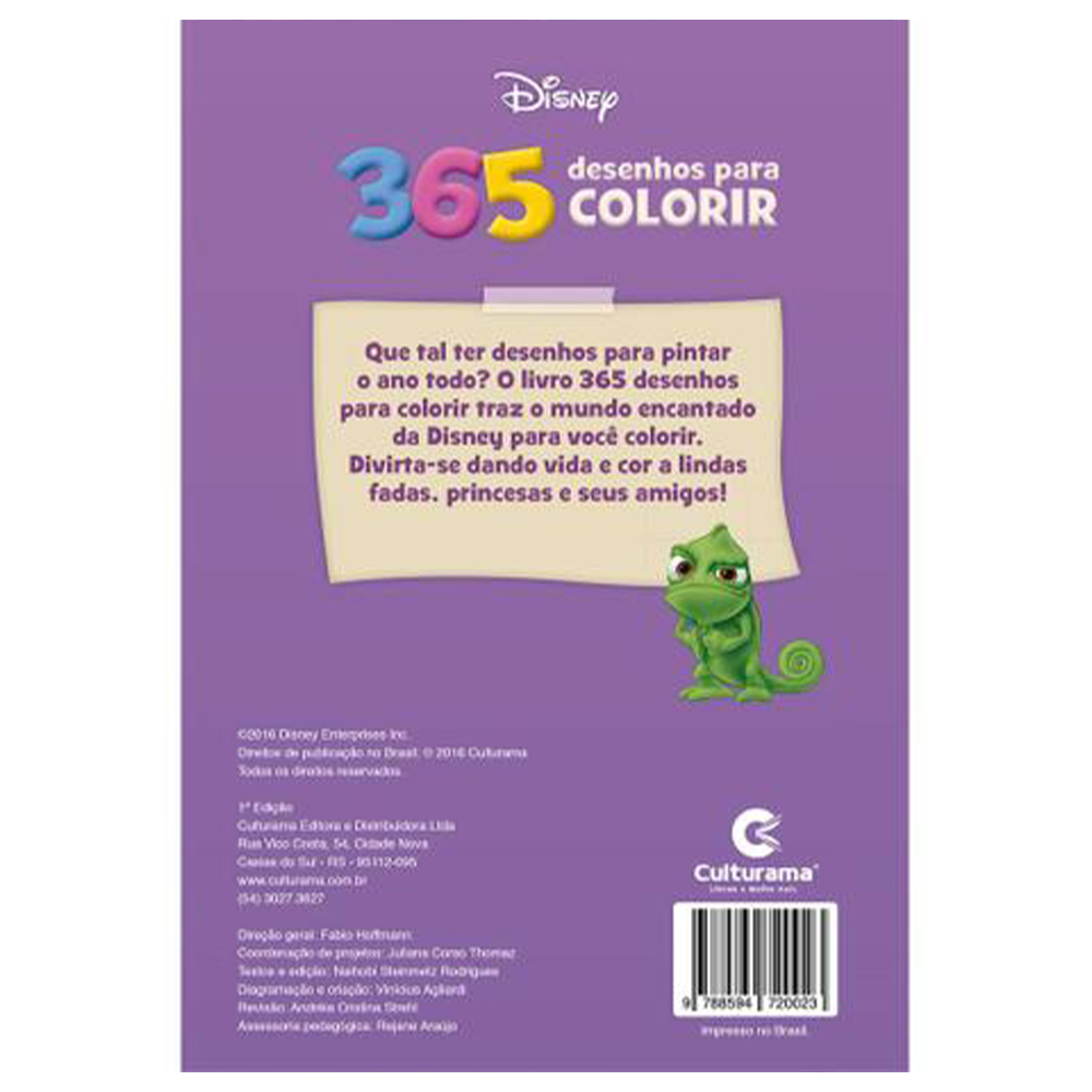 Livro 365 Desenhos Para Colorir Disney Princesas E Fadas - 01