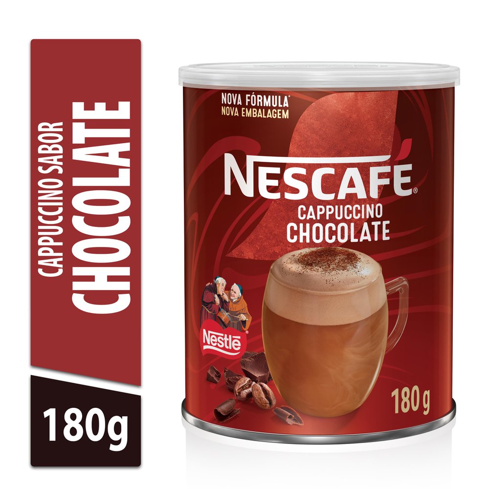 Pó para preparo capuccino chocolate Nescafé Nestlé lata 180g