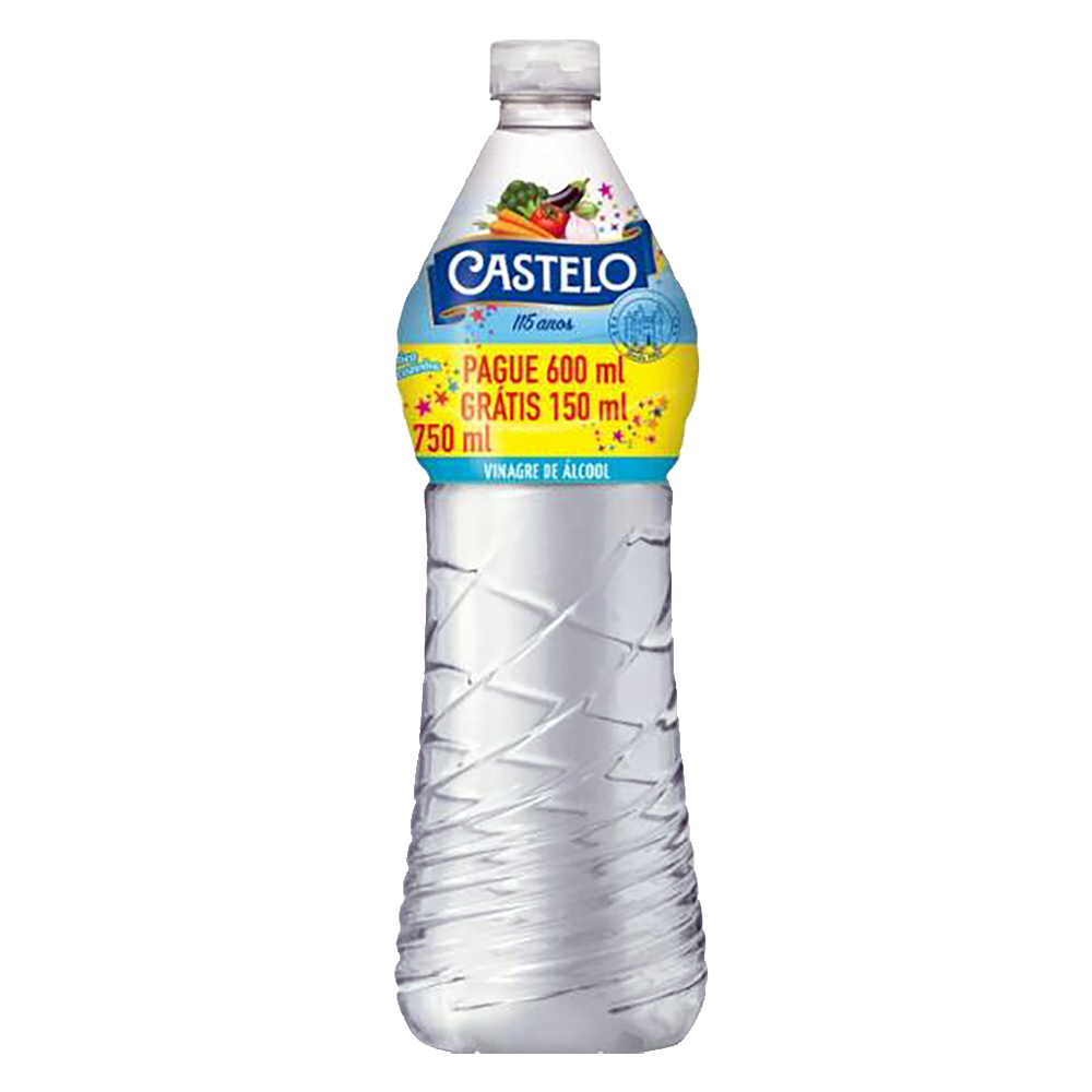 Vinagre de Álcool Castelo Pague 600ml Grátis 150ml - Sonda Supermercado  Delivery