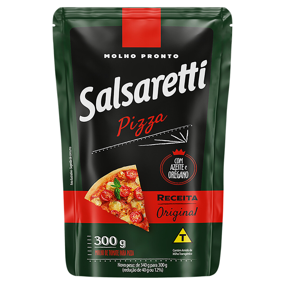レスリー・セイヤ　サウサリート Sausalito Molho de tomate pizza Salsaretti sachê 300g - Sonda Supermercado