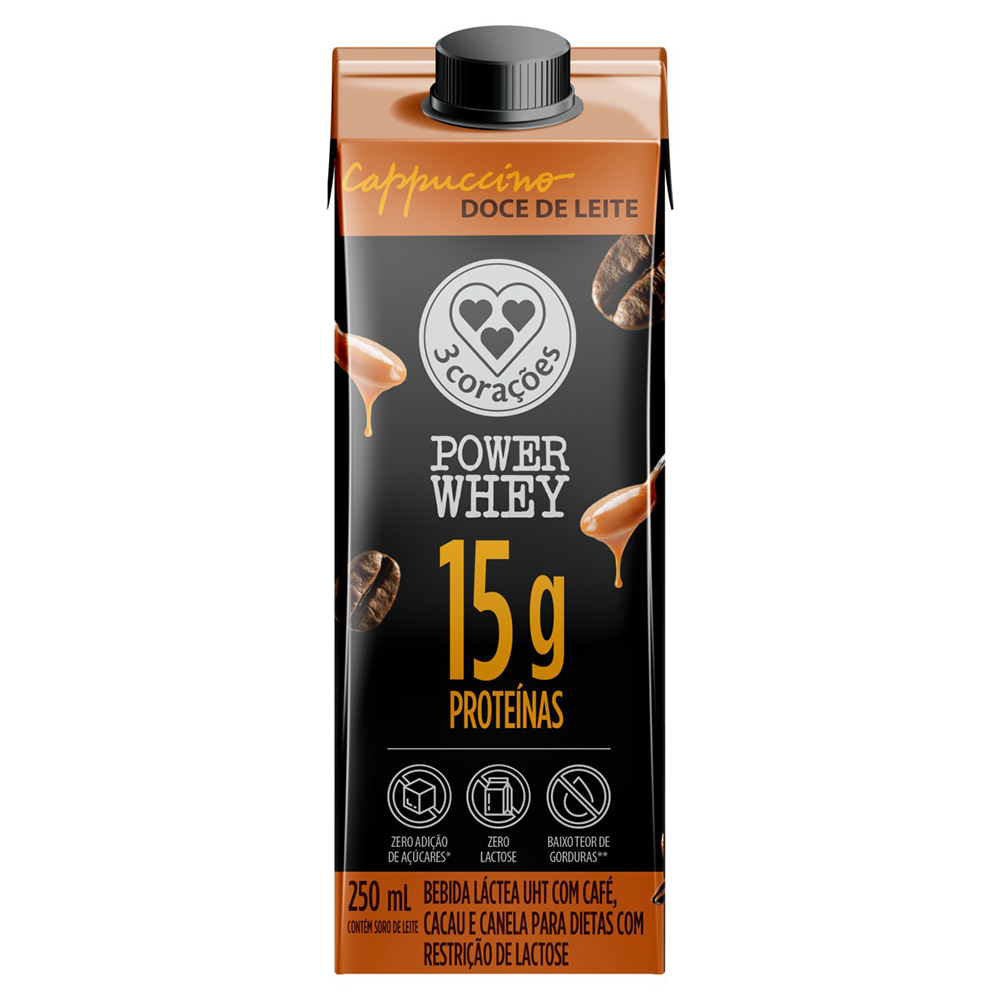 Bebida Láctea Cappuccino Doce de Leite 15g de Proteínas Zero