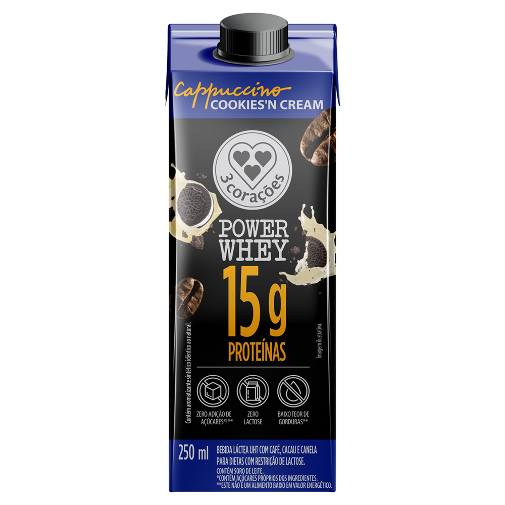 vanillacooky  Bebida Láctea Cappuccino Cookies'n Cream 15g de Proteínas Zero