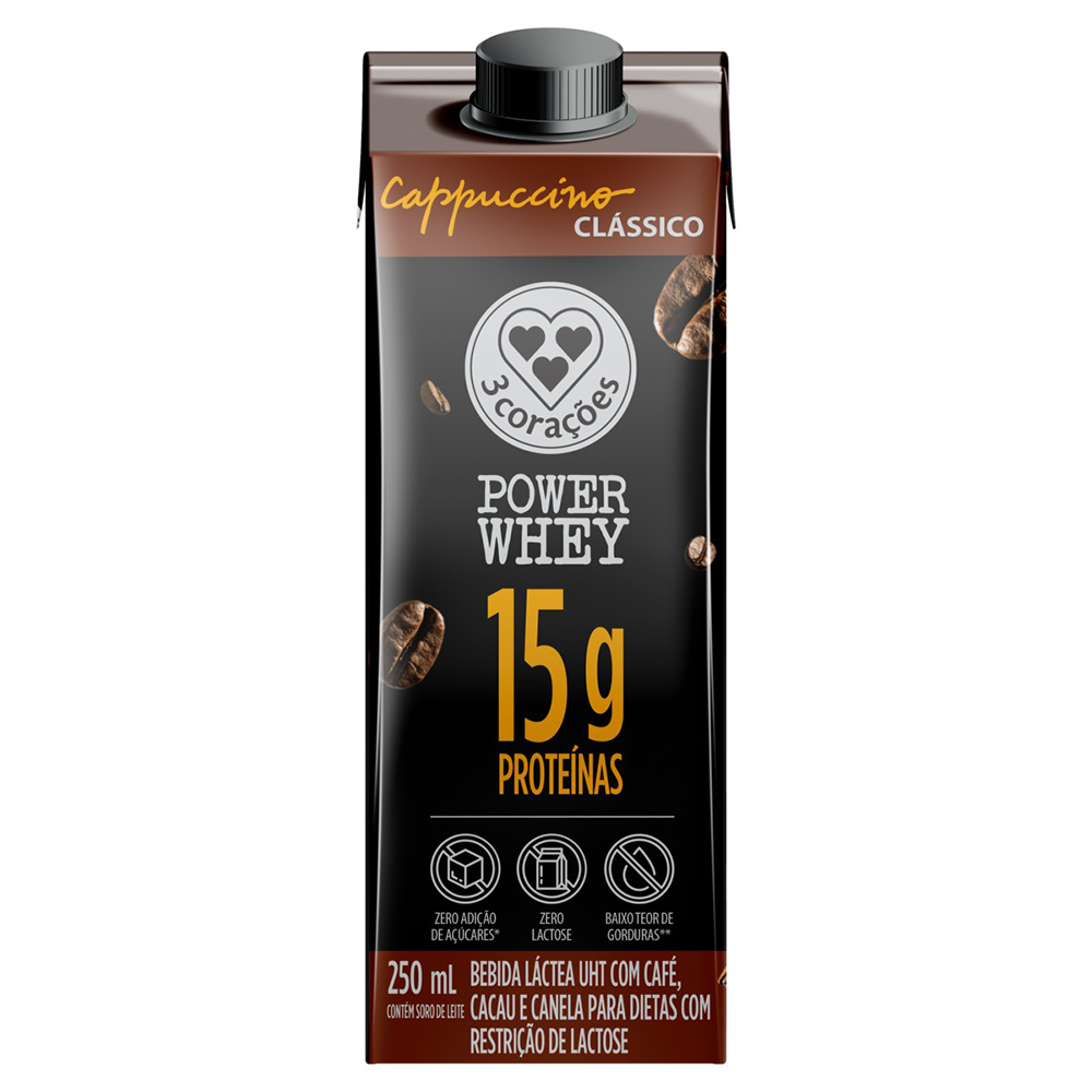 Bebida Láctea Cappuccino Clássico 15g de Proteínas Zero Lactose 3