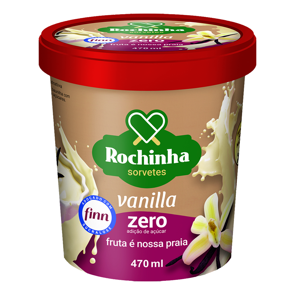 vanillacooky  Sorvete vanilla zero Rochinha pote 470ml - Sonda Supermercado Delivery