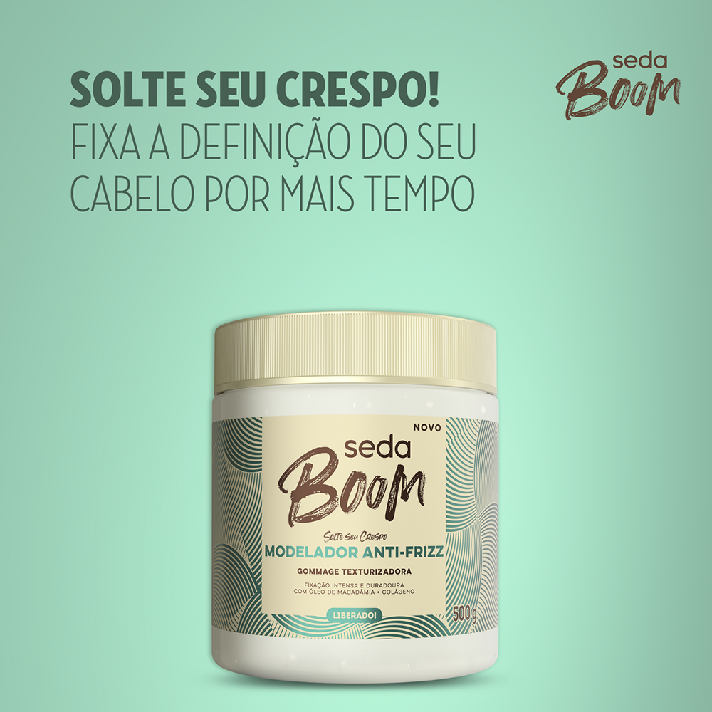 Modelador capilar boom anti frizz Seda pote 500g - Sonda