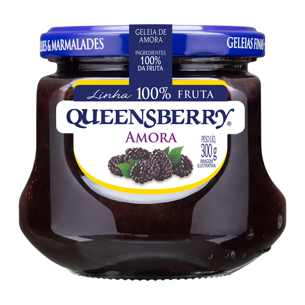 Geléia 100% fruta amora Queensberry 300g - Sonda Supermercado Delivery