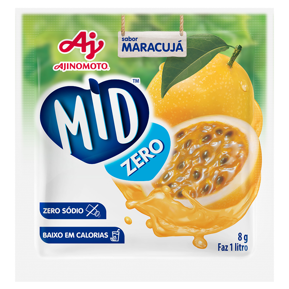 Refresco em pó zero maracujá Mid 8g - Sonda Supermercado Delivery