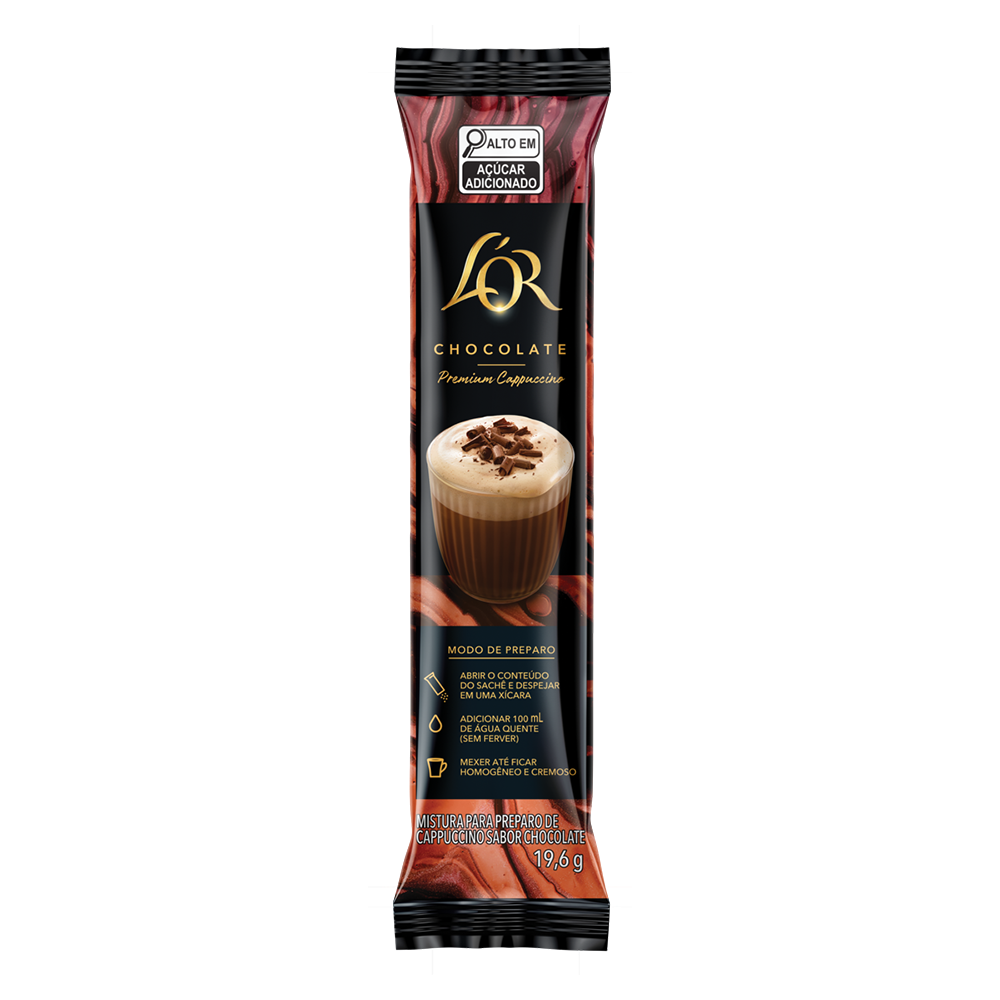 Cappuccino solúvel chocolate premium L'or 156,8g - Sonda