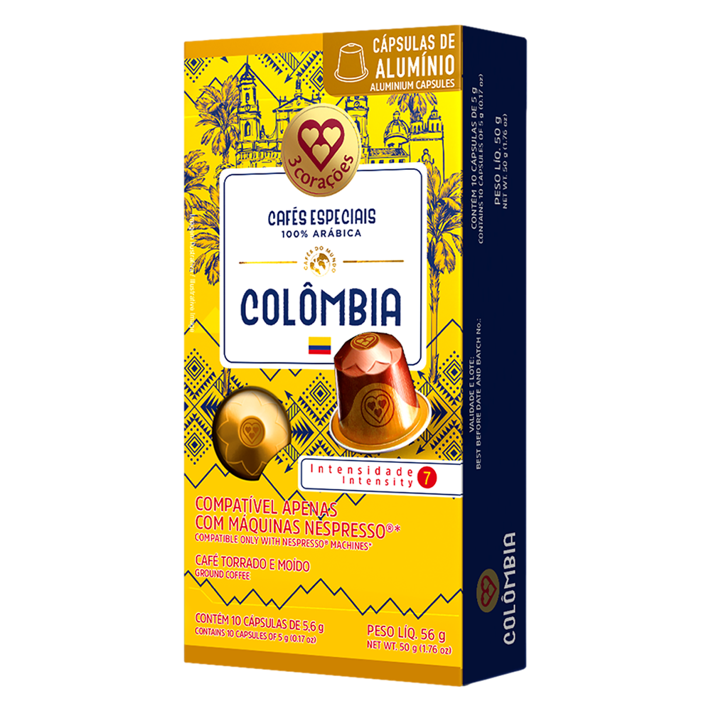 Café em Cápsula Colômbia Intensidade 7 3 Corações 56g - Sonda