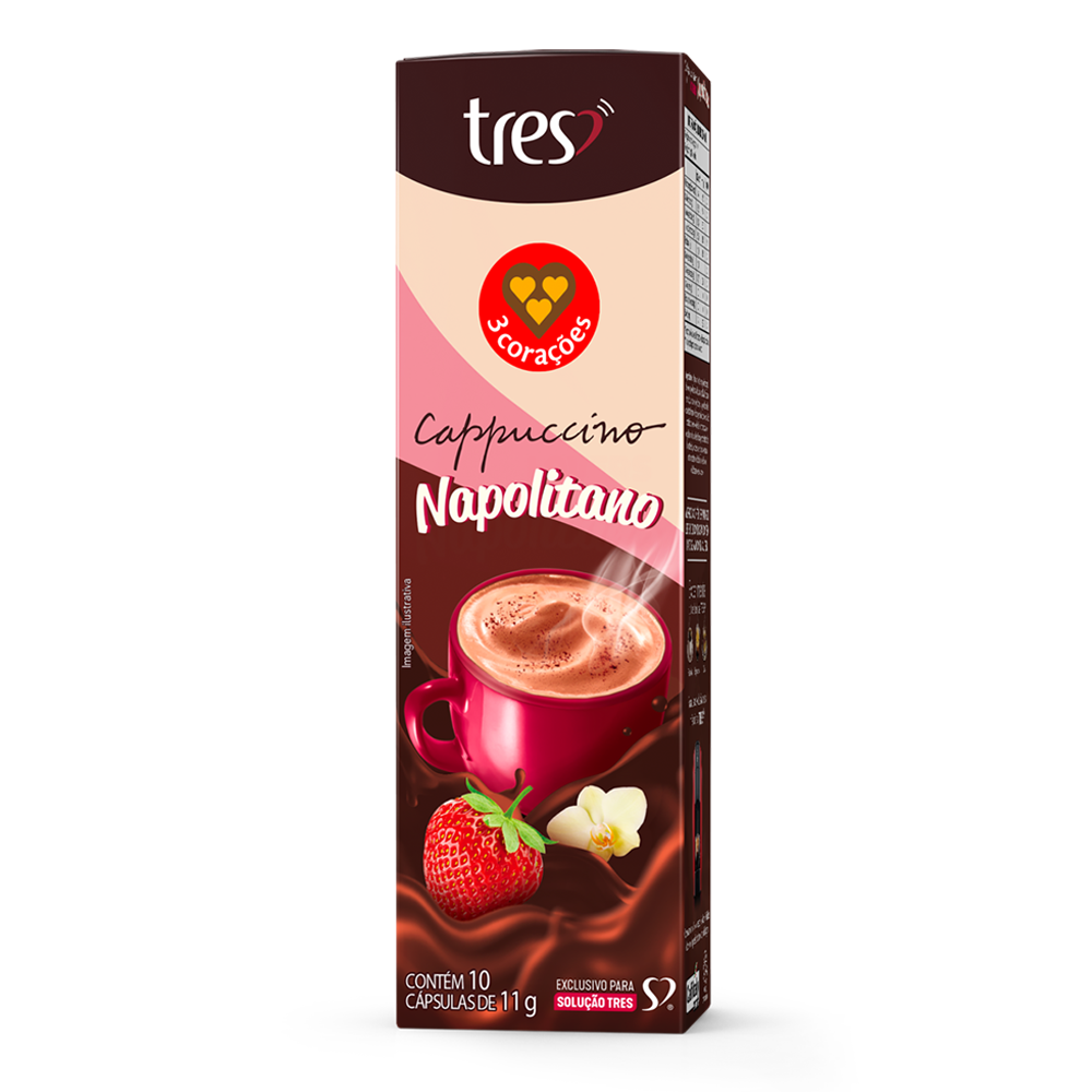 Cappuccino em Cápsula Napolitano 3 Corações 110g - Sonda