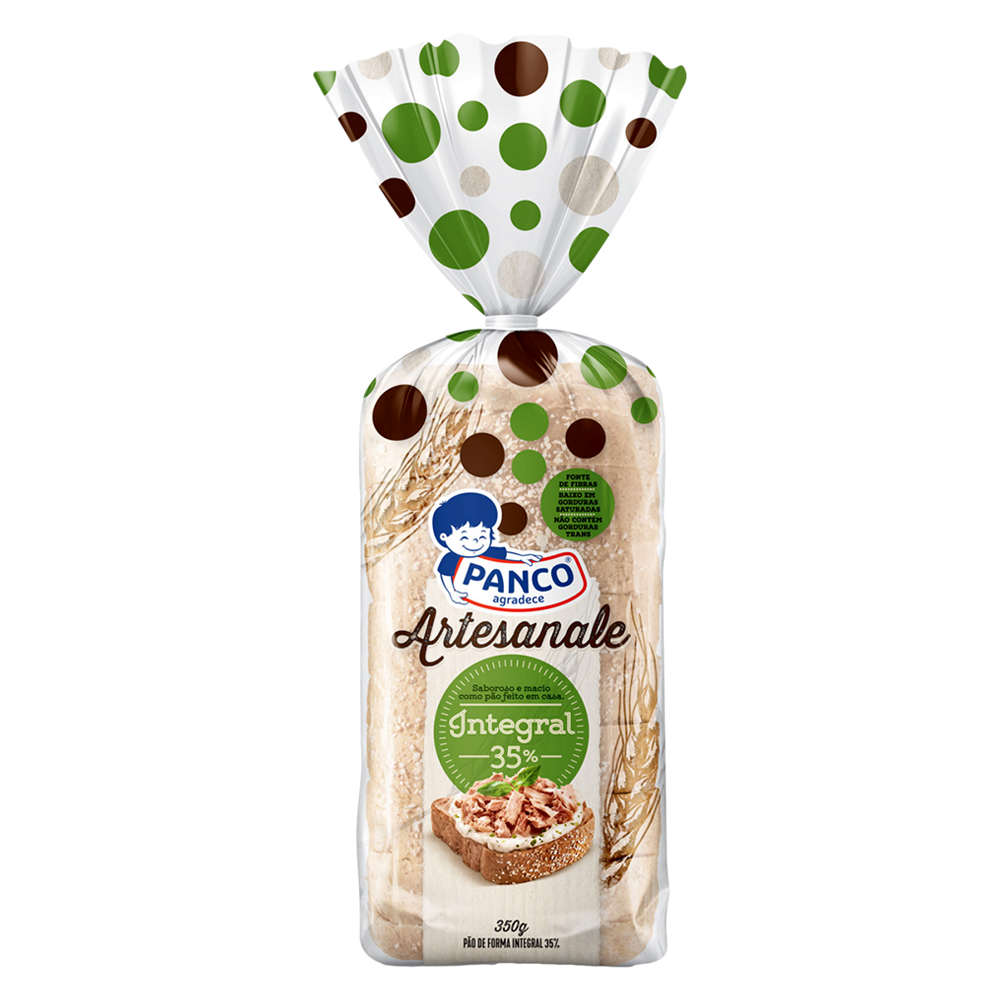 Embalagem do pão Panco Artesanale 35% Integral 350 g