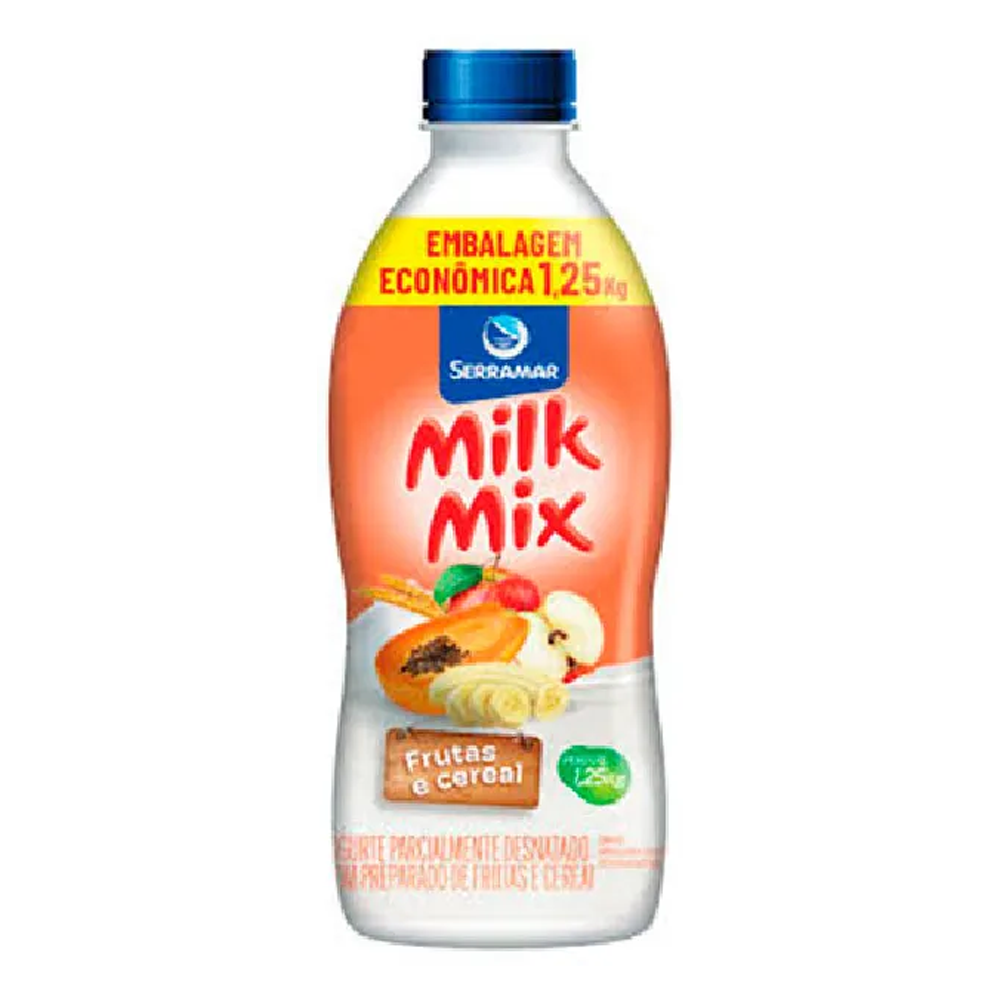 Iogurte frutas e cereal Serramar Milk Mix embalagem econômica 1