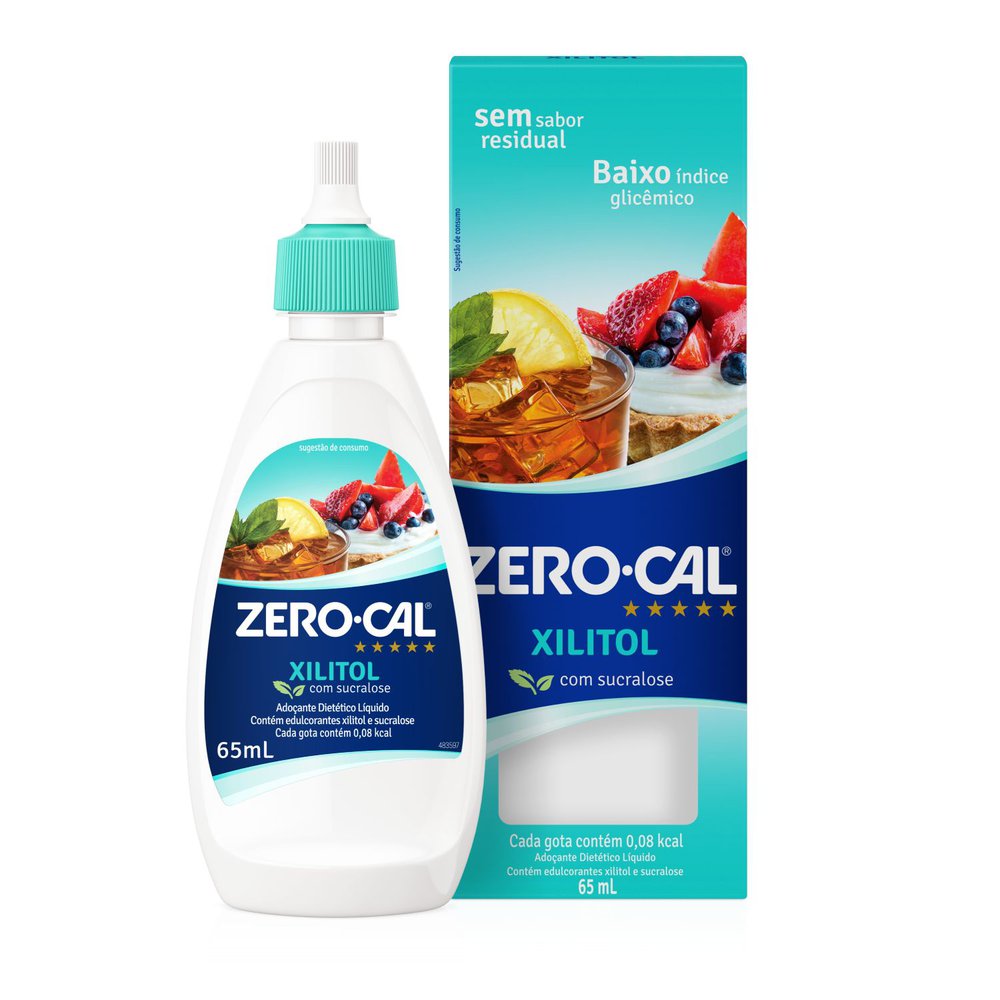 Adoçante líquido xilitol Zero Cal 65ml - Sonda Supermercado Delivery