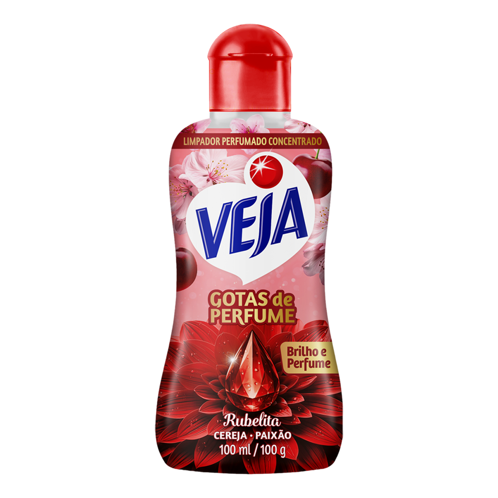 Limpador perfumado rubelita cereja Veja 100ml - Sonda Supermercado