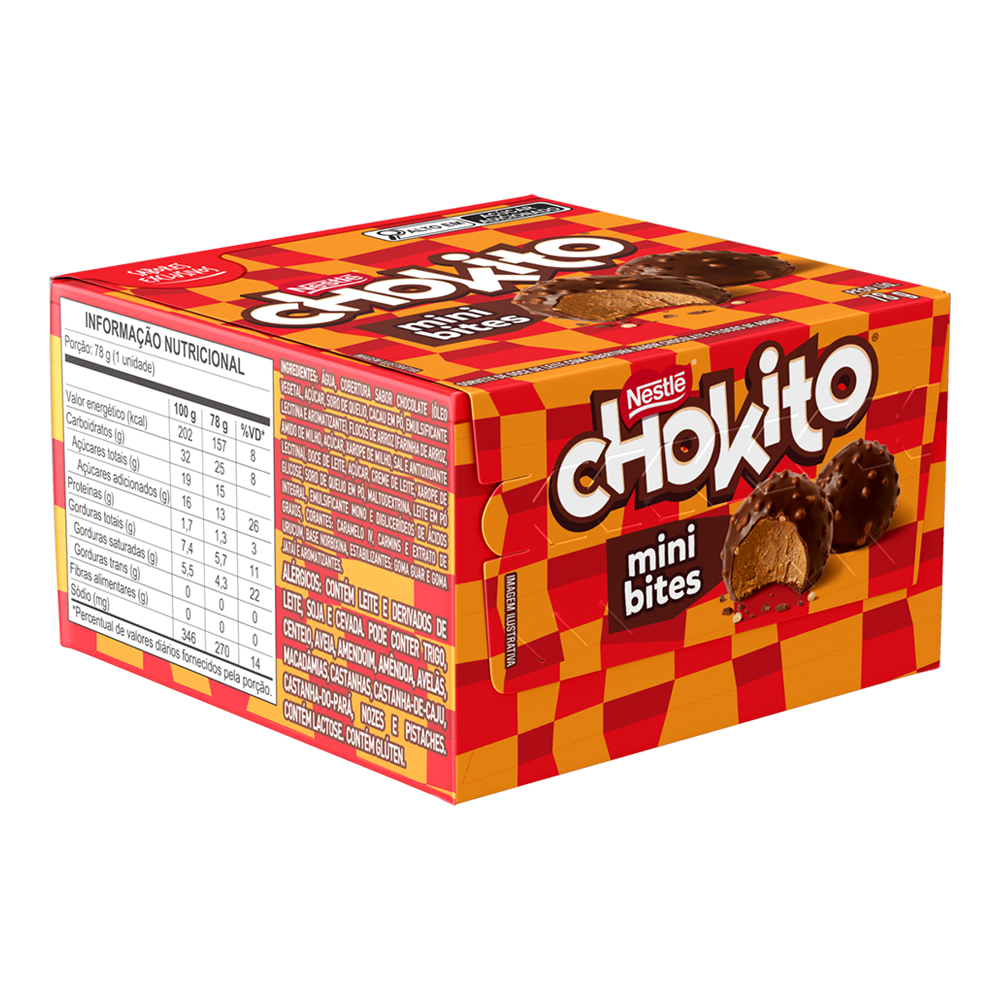 Sorvete chokito mini bites Nestlé 78g - Sonda Supermercado Delivery