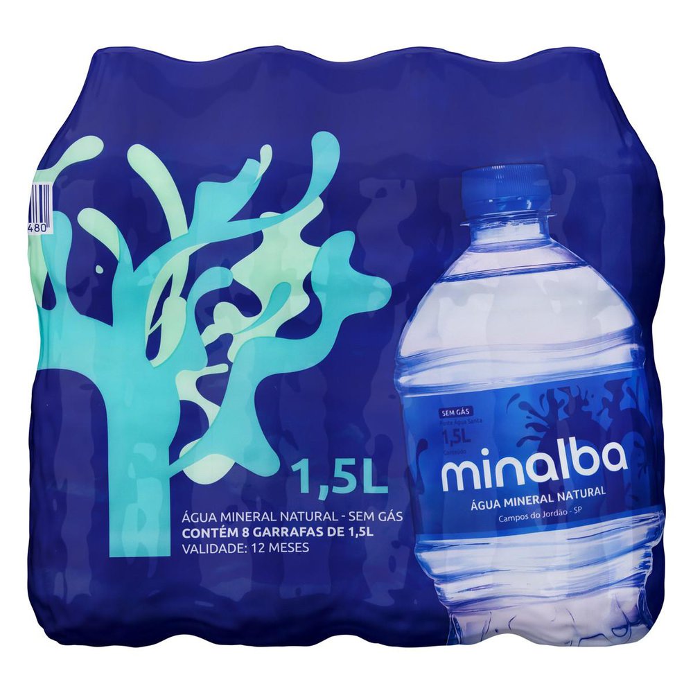Água mineral Minalba sem gás PACK com 8 unidades 1,5L - Sonda Supermercado  Delivery