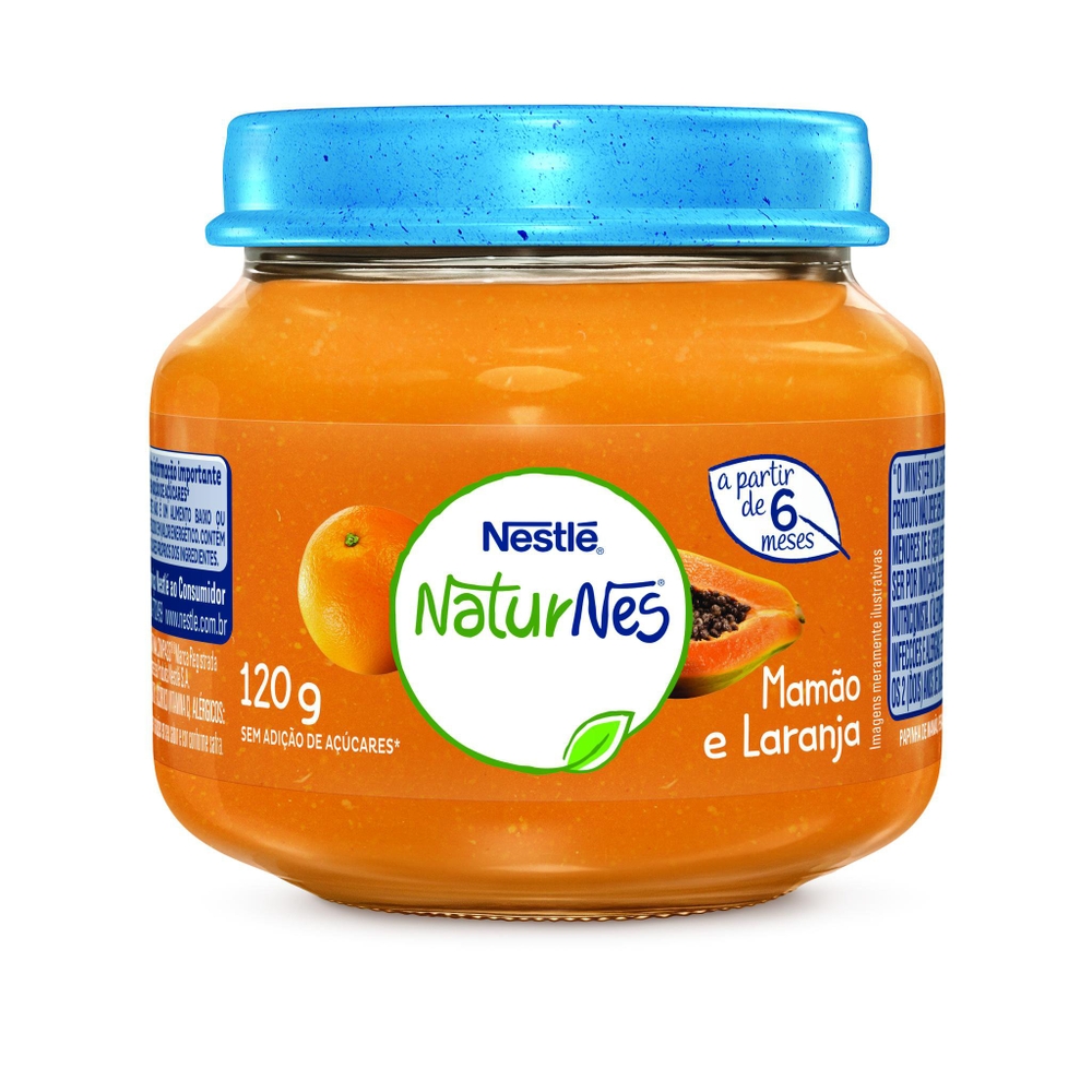 Papinha Nestlé Naturnes Mamão e Laranja 120g - Sonda Supermercado