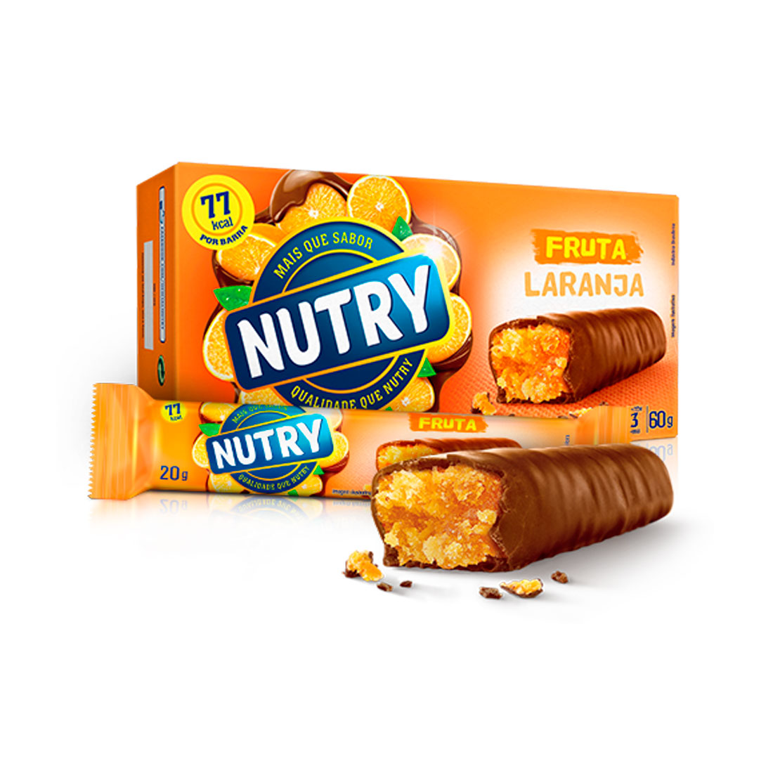 Barra de Fruta Nutry Laranja com Chocolate 60g - Sonda
