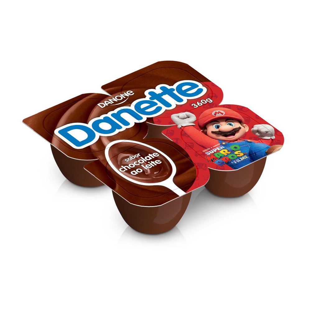 Sobremesa Láctea Chocolate ao Leite Danette Bandeja 360g 4
