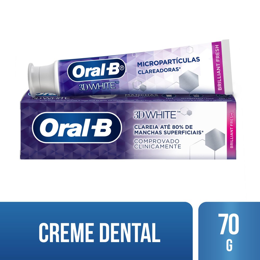 Creme dental brilliant fresh Oral-B 3D White 70g - Sonda
