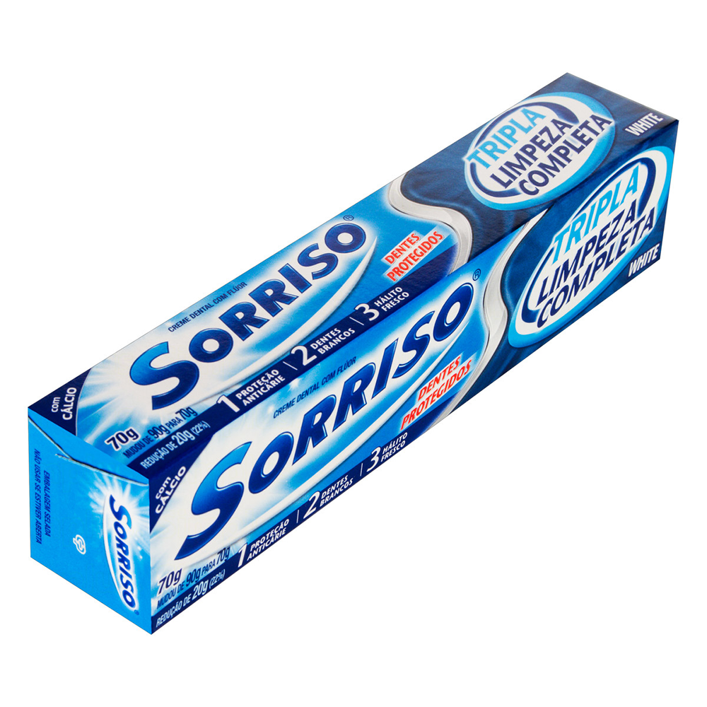 Creme dental limpeza completa Sorriso 70g - Sonda Supermercado