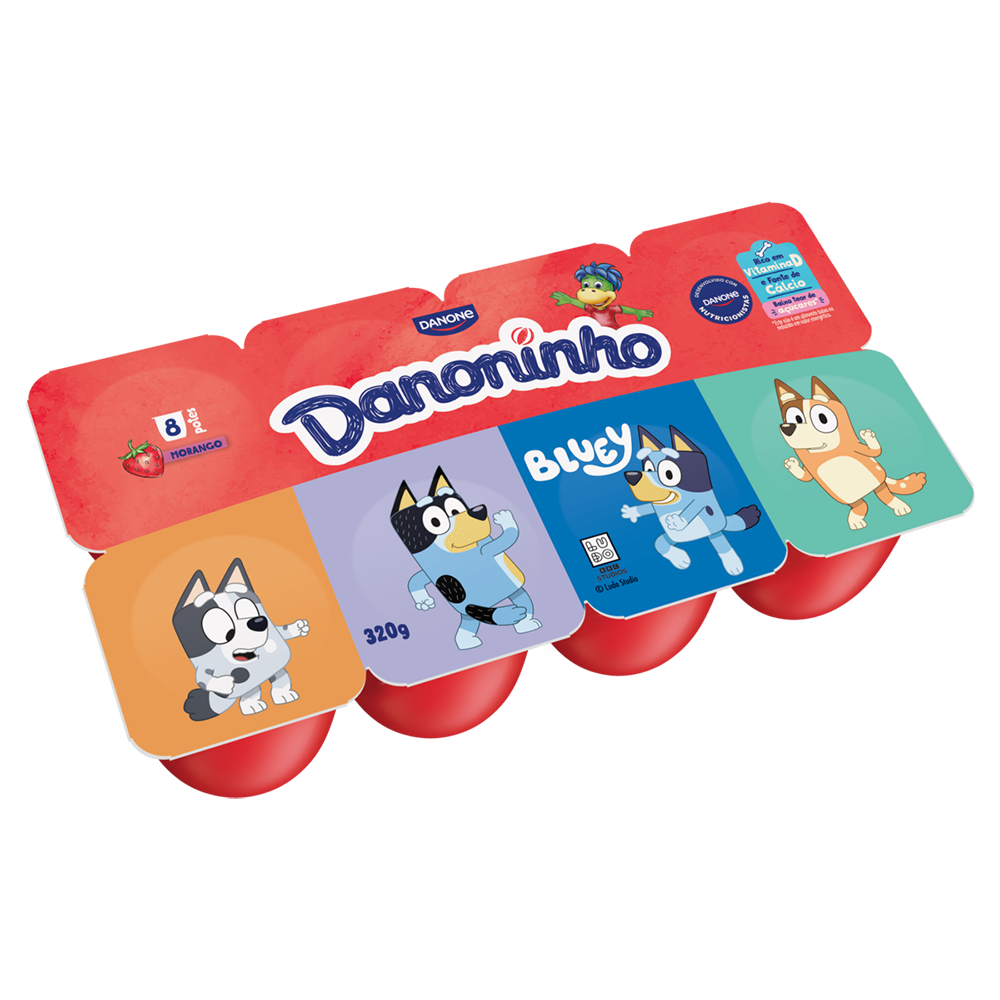 Petit Suisse Morango Danoninho Bandeja 320g 8 Unidades - Sonda