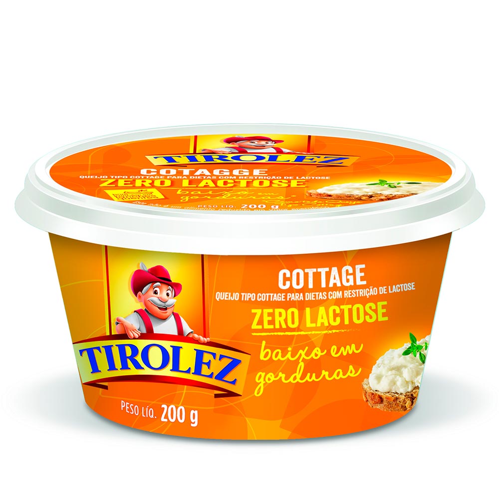 Queijo tipo cottage zero lactose Tirolez 200g - Sonda Supermercado
