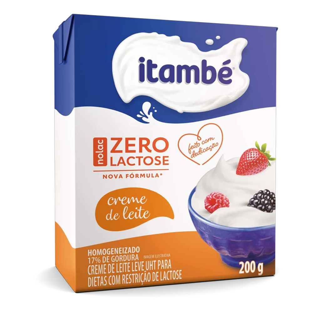 Creme de leite zero lactose Itambé 200g - Sonda Supermercado Delivery