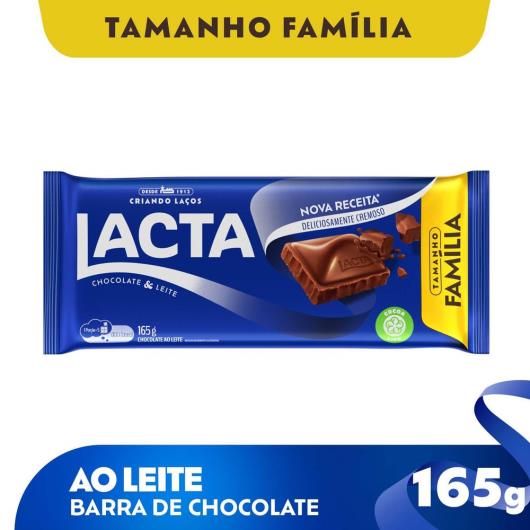 Chocolate Lacta ao leite 165g - Imagem em destaque