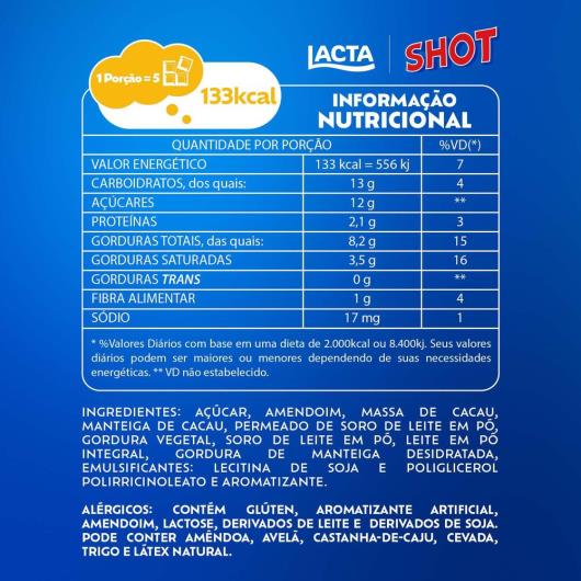 Chocolate Lacta Shot 165g - Imagem em destaque