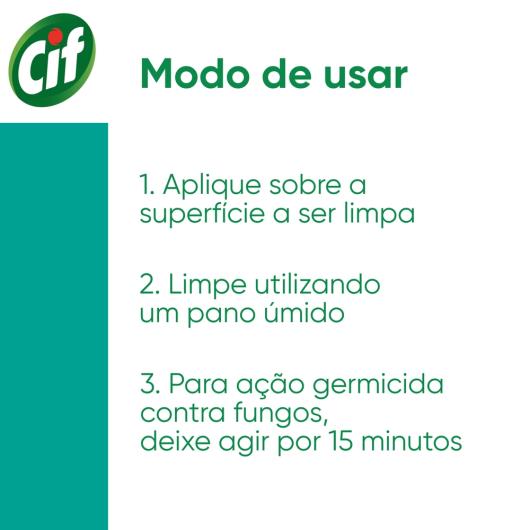 Desinfetante de Banheiro Especialista Cif Tira Limo Com Cloro Gatilho 500ml - Imagem em destaque