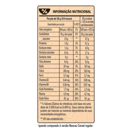 Cereal matinal Nestlé Nescau 60% menos açúcar 200g - Imagem em destaque