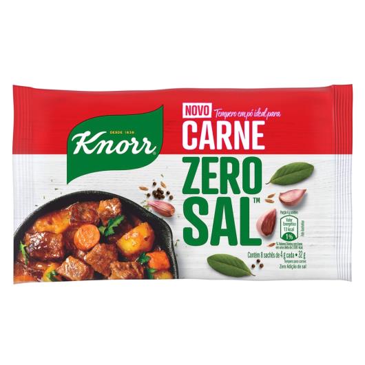 Tempero em Pó Knorr Zero Sal Carne 32g 8 sachês - Imagem em destaque