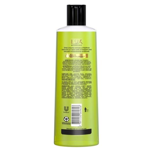 Sabonete Liquido Para o Corpo Lux Botanicals Capim Limão e Frangipani 250ml - Imagem em destaque