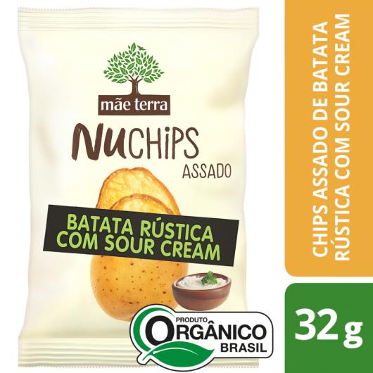 Chips de Batata Rústica Orgânico Sour Cream Mãe Terra Nuchips Pacote 32g - Imagem em destaque