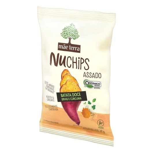 Chips de Batata-Doce Orgânico Ervas e Cúrcuma Mãe Terra Nuchips Pacote 32g - Imagem em destaque