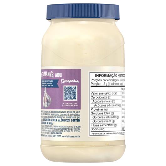 Maionese Hellmann's Aioli 500g - Imagem em destaque