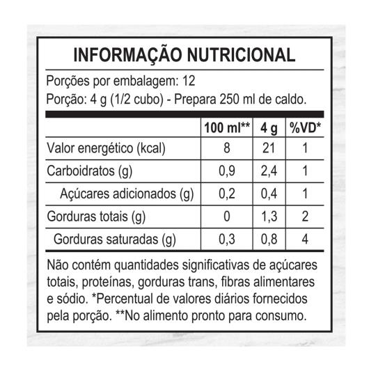 Caldo Knorr Zero Sal Galinha 48g 6 cubos - Imagem em destaque