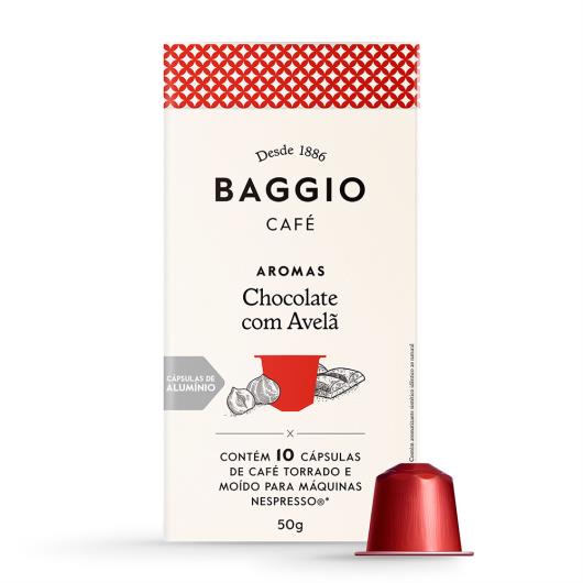 Café em Cápsula Torrado e Moído Chocolate com Avelã Baggio Aromas Caixa 50g 10 Unidades - Imagem em destaque