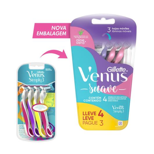 Aparelho de Depilação Gillette Venus Simply 4 unidades - Imagem em destaque