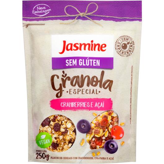 Granola Cranberries e Açaí sem Glúten Jasmine Especial Pouch 250g - Imagem em destaque