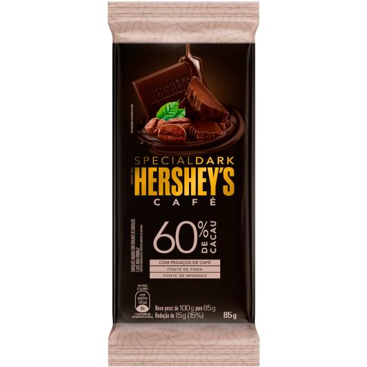 Chocolate Amargo 60% Cacau Café Hershey's Special Dark Pacote 85g - Imagem em destaque
