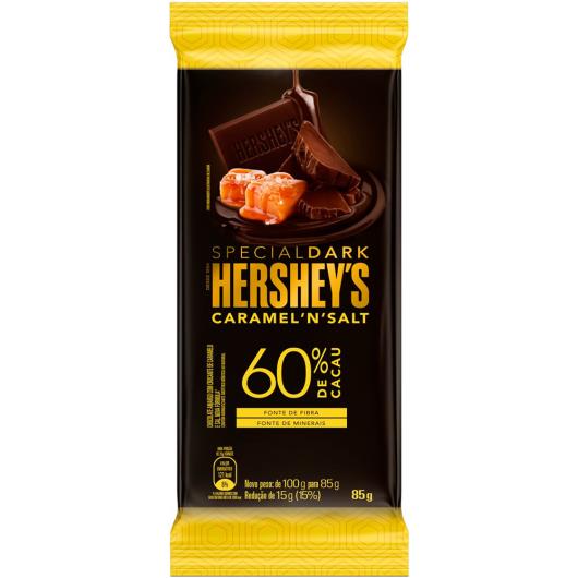 Chocolate Amargo 60% Cacau Caramel 'n' Salt Hershey's Special Dark Pacote 85g - Imagem em destaque