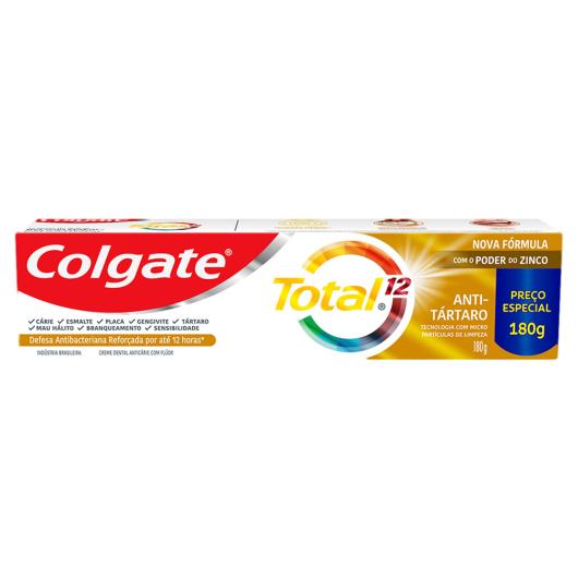 Creme Dental Antitártaro Colgate Total 12 Caixa 180g - Imagem em destaque