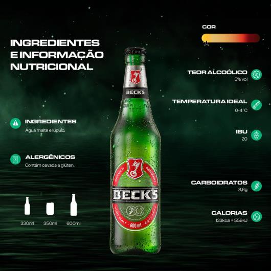 Cerveja Becks Puro Malte 600ml Garrafa - Imagem em destaque