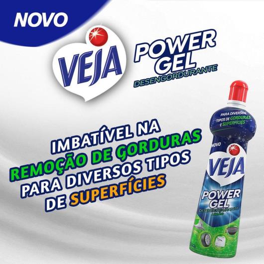 Desengordurante gel Veja power limão 500ml - Imagem em destaque