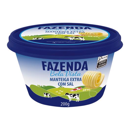 Manteiga extra com sal Fazenda Bela Vista 200g - Imagem em destaque