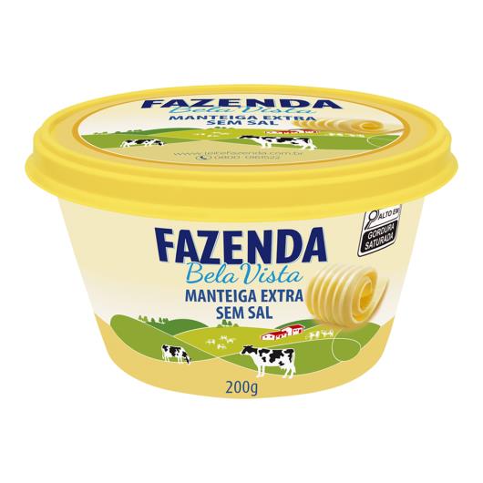 Manteiga extra sem sal Fazenda Bela Vista 200g - Imagem em destaque